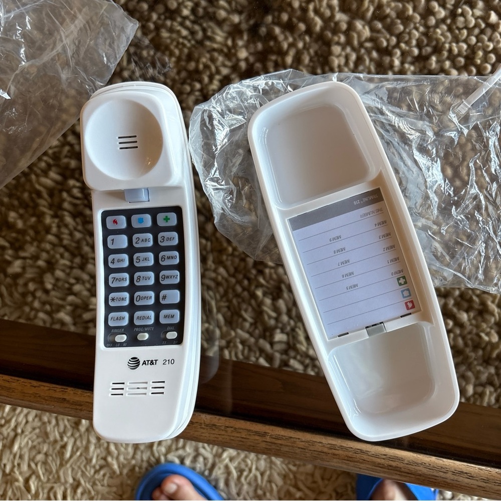 AT&T White Cordless Handset (Model 210)